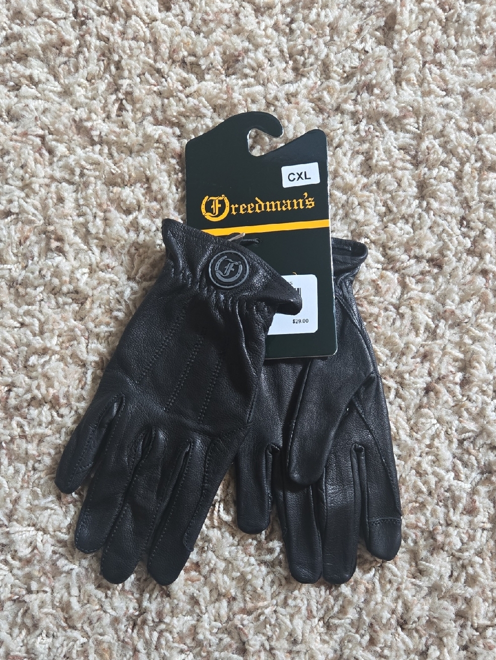 Kids Black Leather Gloves - Riding Gloves